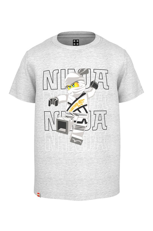 Lego t-shirt bawełniany dziecięcy nadruk szary 12010472