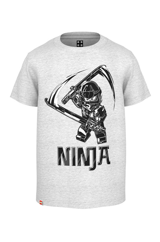 Lego t-shirt bawełniany dziecięcy nadruk szary 12010477