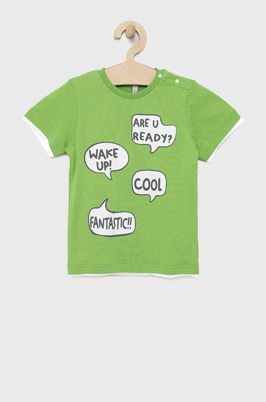 Birba&Trybeyond t-shirt bawełniany dziecięcy nadruk zielony 999.44082.00.