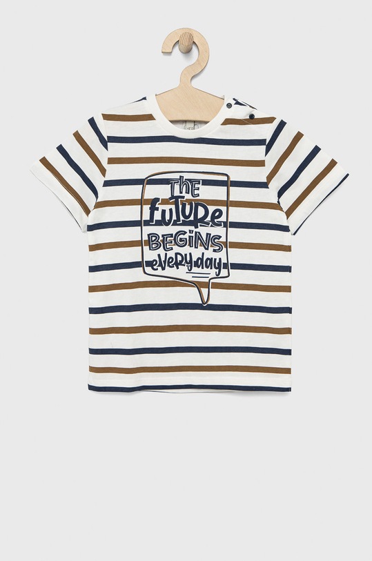 Detské bavlnené tričko Birba&Trybeyond potlač biela 999.44078.00.