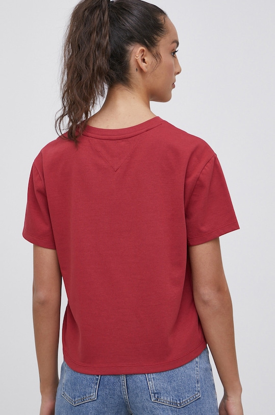 Odzież Tommy Jeans t-shirt DW0DW10404.PPYY DW0DW10404.PPYY czerwony