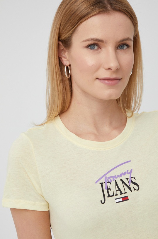 Tričko Tommy Jeans žltá DW0DW12001.PPYY