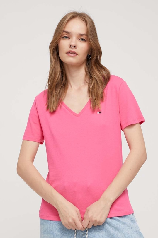 Хлопковая футболка Tommy Jeans DW0DW11458.PPYY