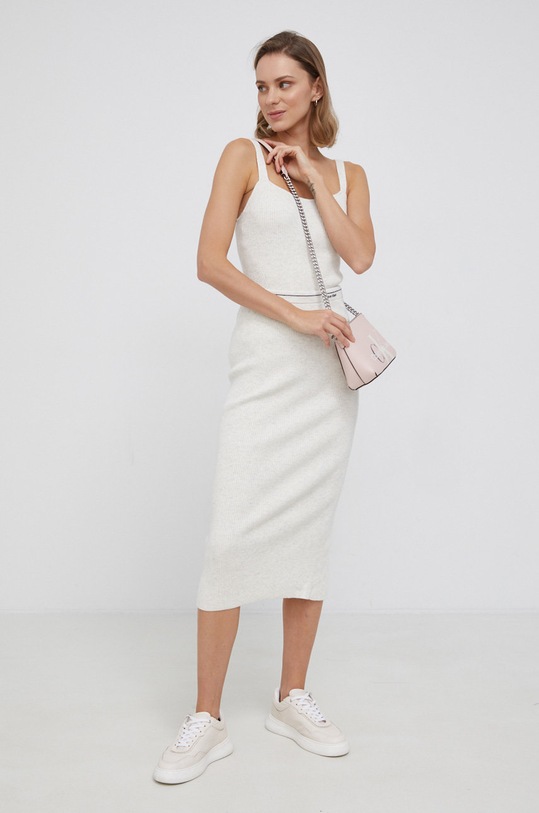 Топ с вълна Calvin Klein бежов K20K203478.PPYY