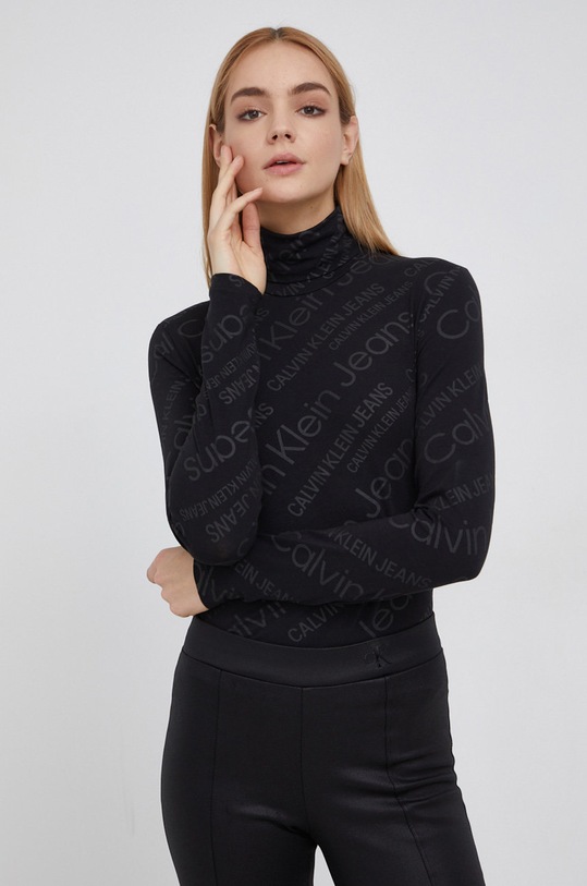Calvin Klein Jeans Longsleeve J20J217719.PPYY wzorzyste czarny J20J217719.PPYY
