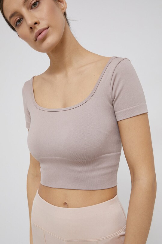 Guess - Tričko s elastanom béžová V2RP13.ZZ04S