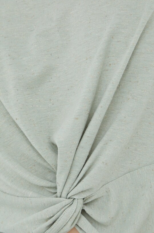Vero Moda top z domieszką lnu 10262295.DesertSage zielony