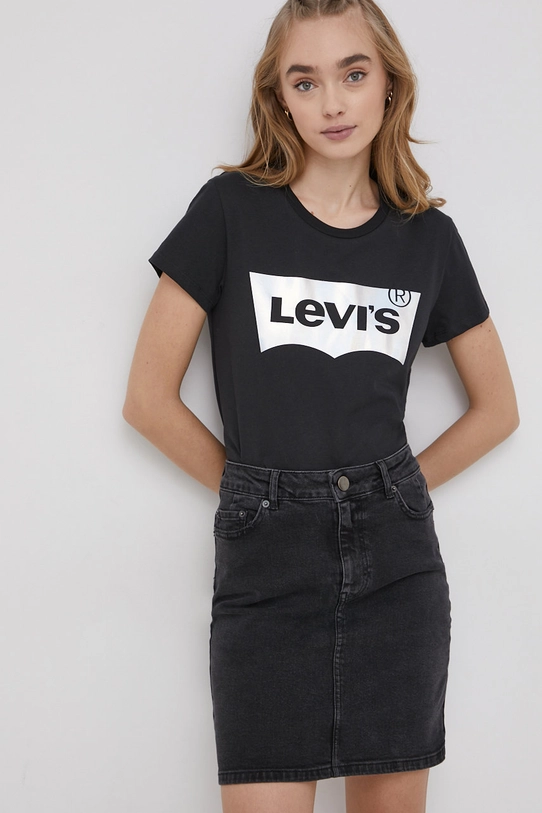 Levi's T-shirt bawełniany czarny 17369.1750