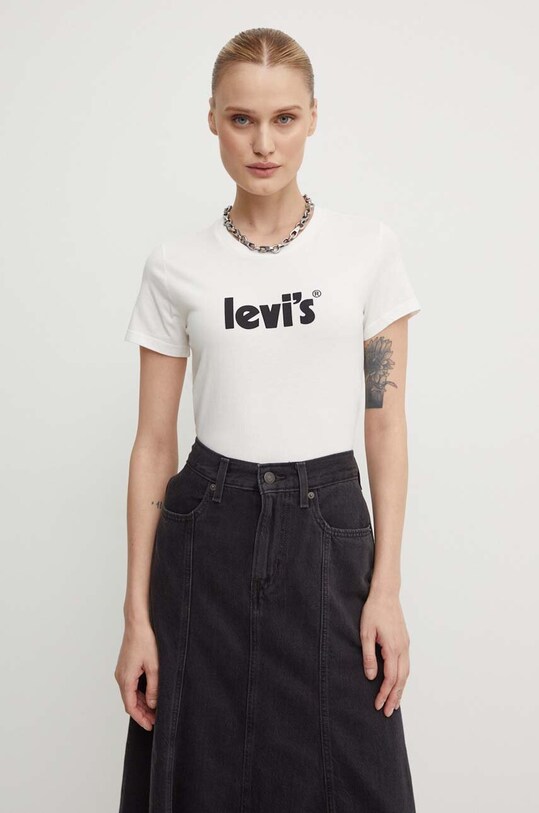 Levi's tricou din bumbac print alb 17369.1755