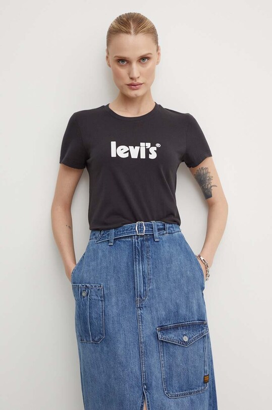 Pamučna majica Levi's crna 17369.1756