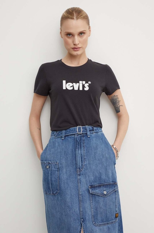Levi's T-shirt bawełniany czarny 17369.1756