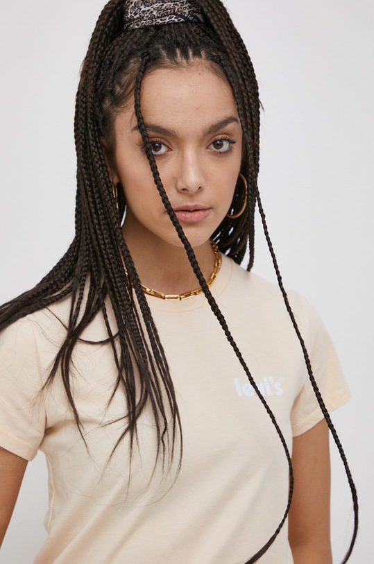 Levi's Tricou din bumbac uni roz 17369.1774