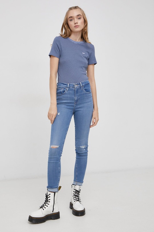 Levi's T-shirt bawełniany 37697.0032 fioletowy SS22