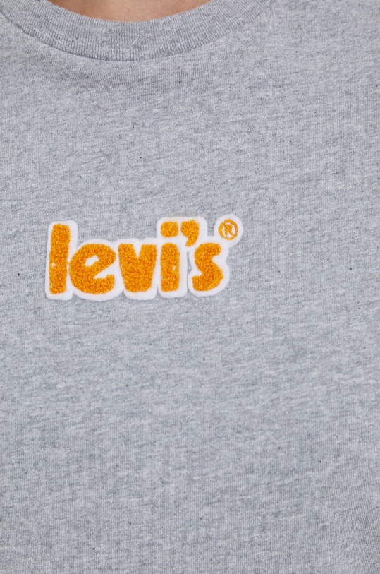Bavlnené tričko Levi's A2226.0000 sivá