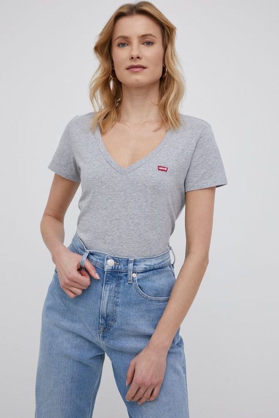 Levi's t-shirt bawełniany szary 85341.0025