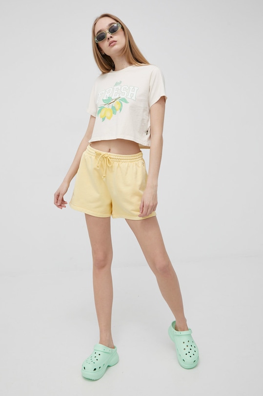 Levi's tricou din bumbac A0785.0035 bej SS22