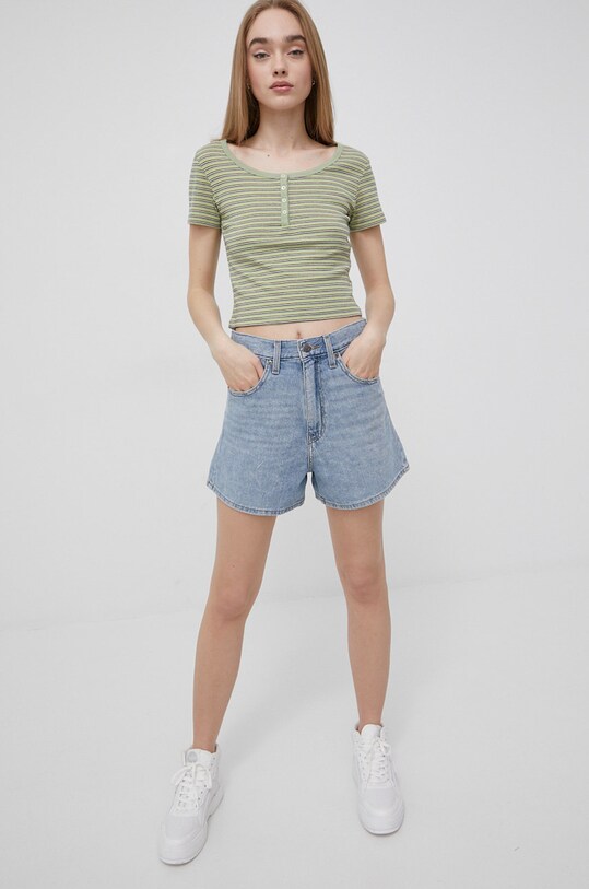 Bavlnené tričko Levi's A1890.0002 zelená SS22