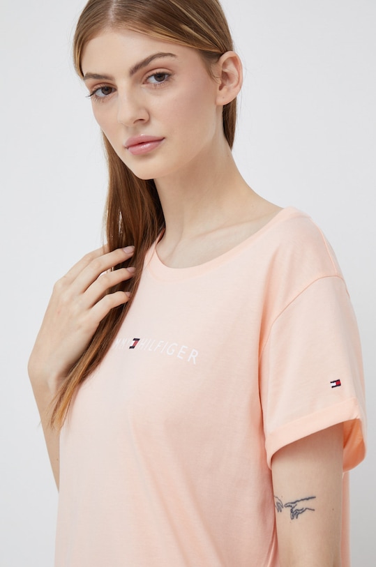 Tommy Hilfiger t-shirt bawełniany pomarańczowy UW0UW01618.PPYY