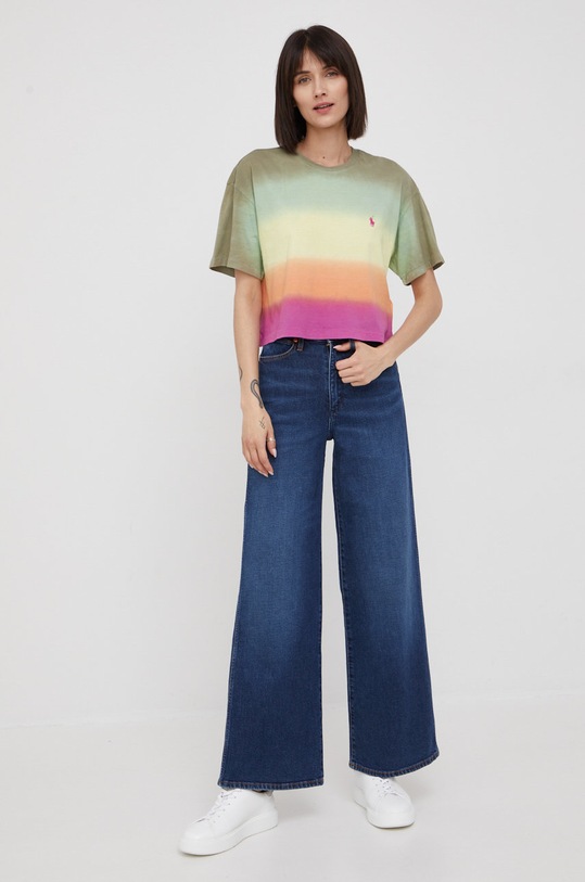 Bavlněné tričko Polo Ralph Lauren 211856678001 vícebarevná SS22