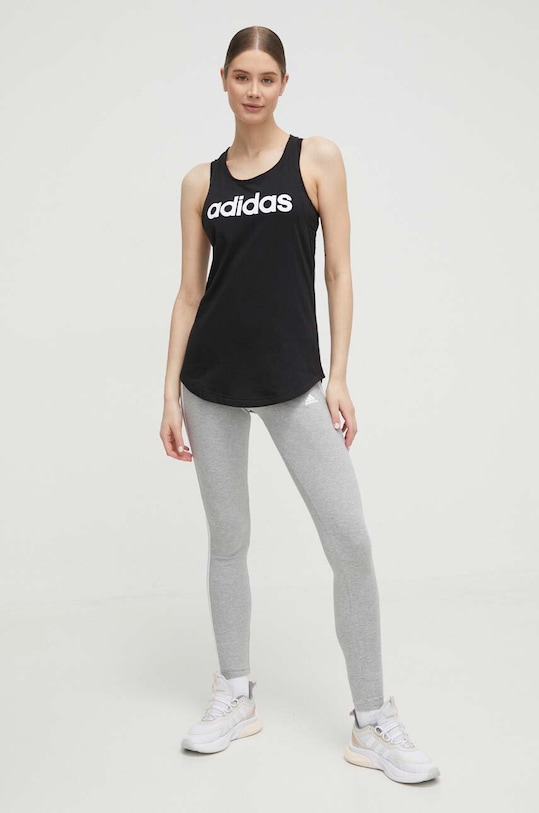adidas top bawełniany Essentials GL0566 czarny SS23