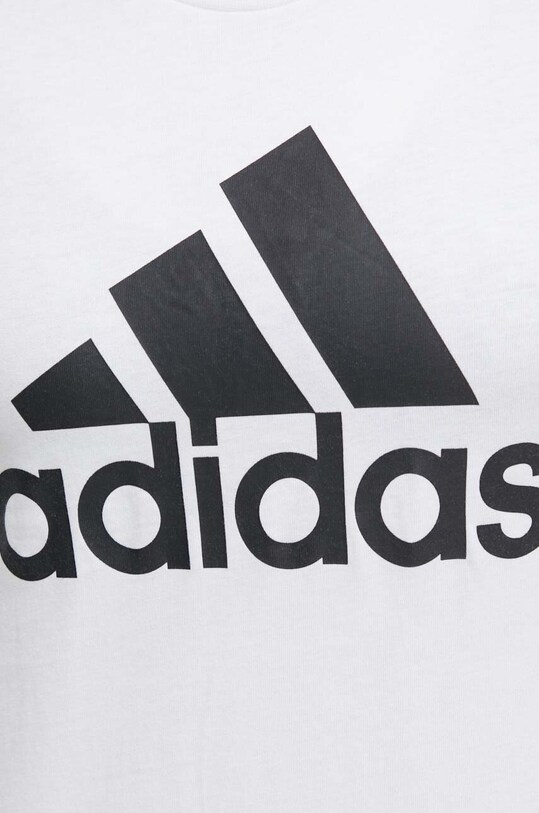 Хлопковая футболка adidas GL0649 белый