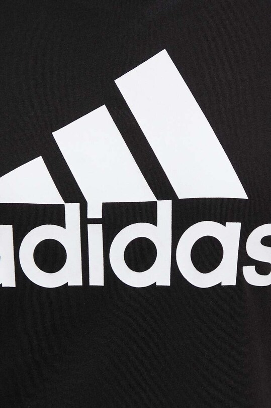 Хлопковая футболка adidas чёрный GL0722