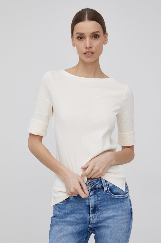 Tričko Lauren Ralph Lauren béžová 200654963036