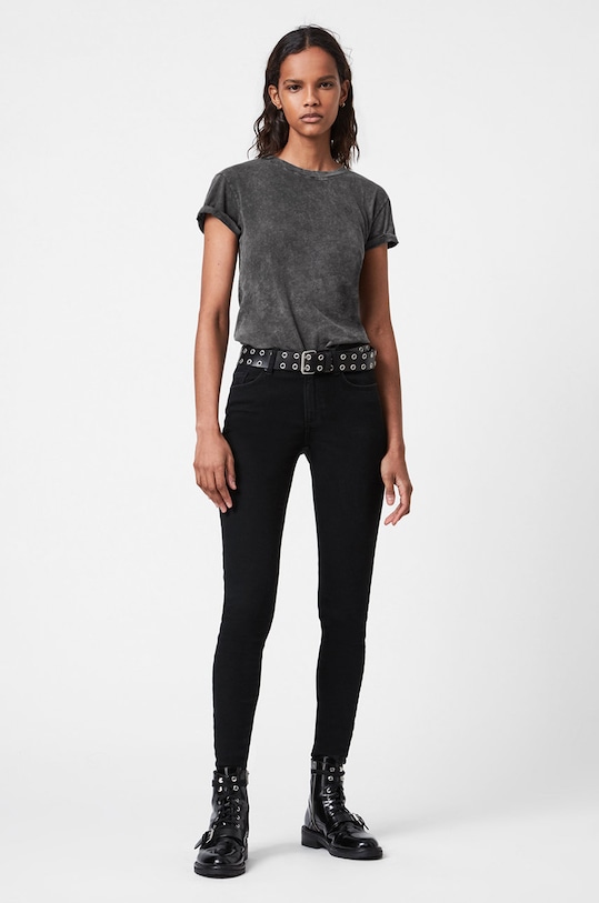 Bavlněné tričko AllSaints WM275S šedá AA00