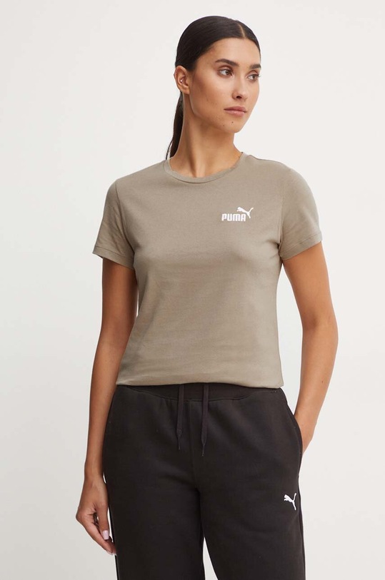 Бавовняна футболка Puma бавовна зелений 848331