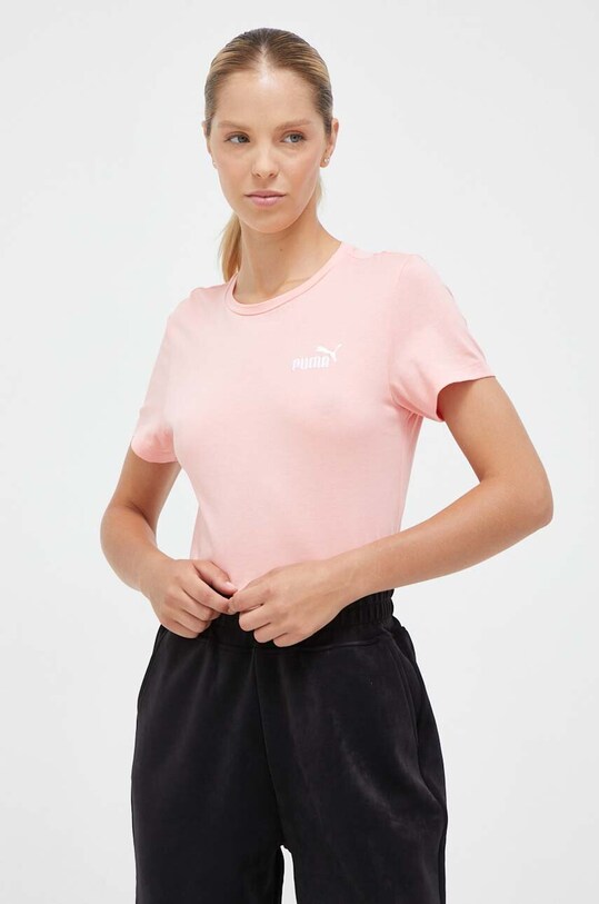 Бавовняна футболка Puma рожевий 848331