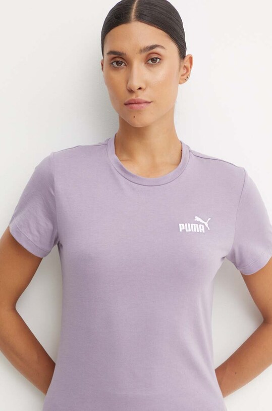 Хлопковая футболка Puma фиолетовой 848331