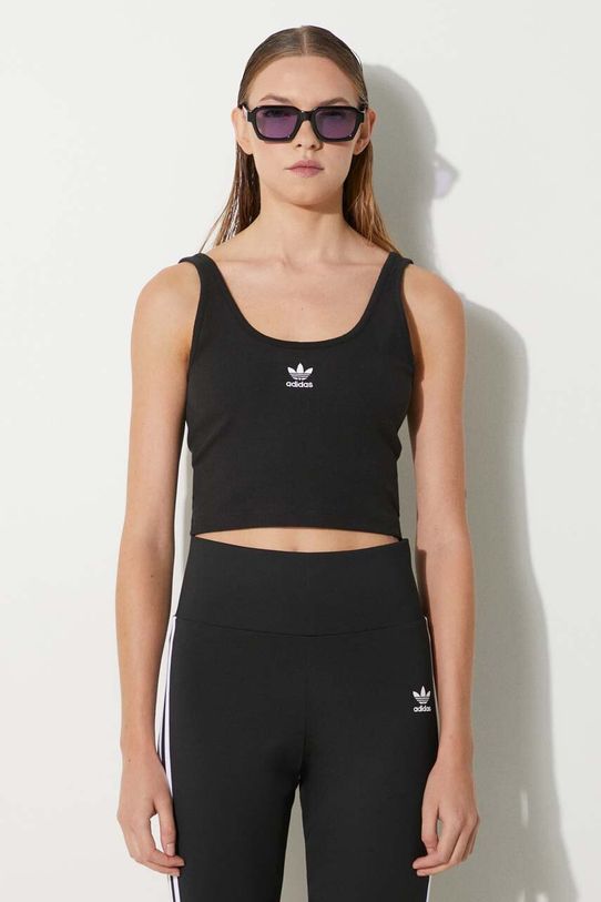 Top adidas Originals nášivka černá HF3399