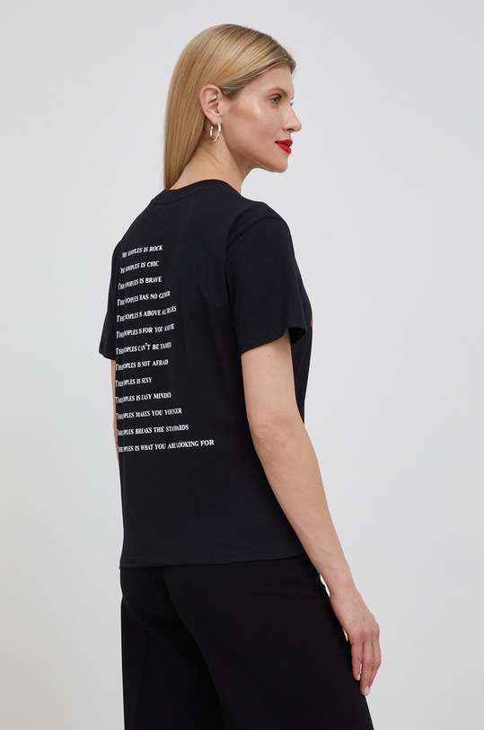 Odzież The Kooples t-shirt bawełniany FTSC20028K czarny