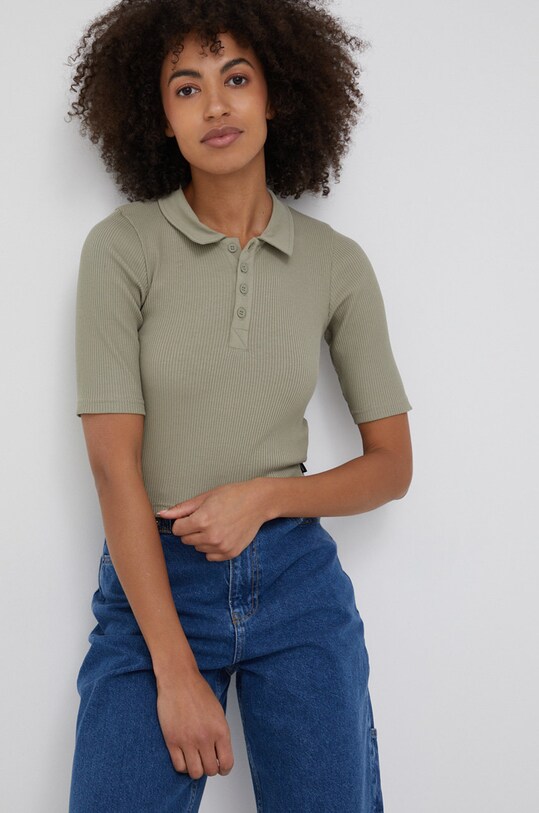 Dr. Denim t-shirt z elastanem zielony 221110837.375
