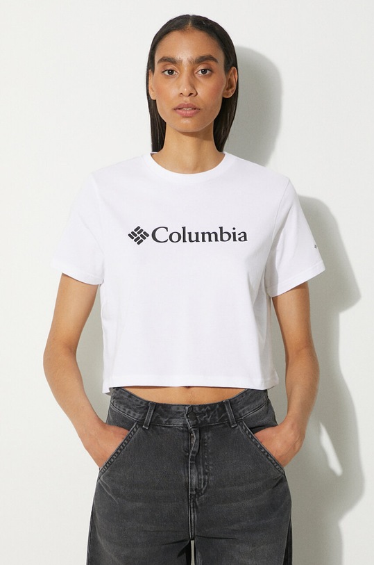 Columbia t-shirt in cotone North Cascades sovrastampa bianco 1930051