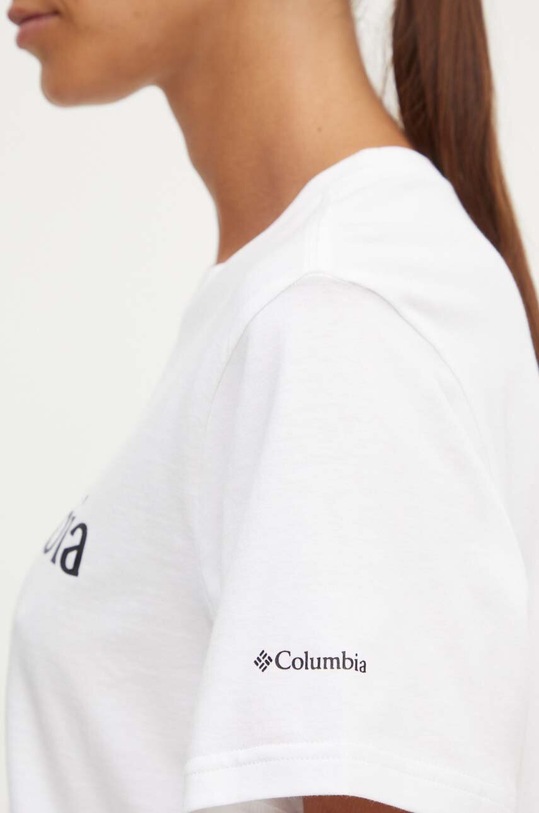 Columbia t-shirt bawełniany North Cascades 1930051 biały