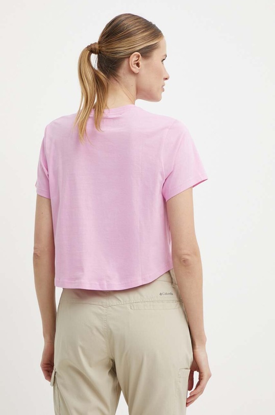 Odzież Columbia t-shirt bawełniany North Cascades 1930051 różowy