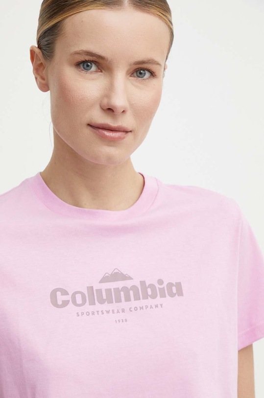 Columbia t-shirt bawełniany North Cascades różowy 1930051