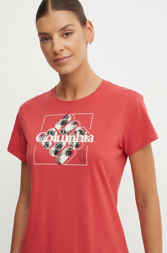 Спортивная футболка Columbia Sun Trek SS Graphic красный 1931753.