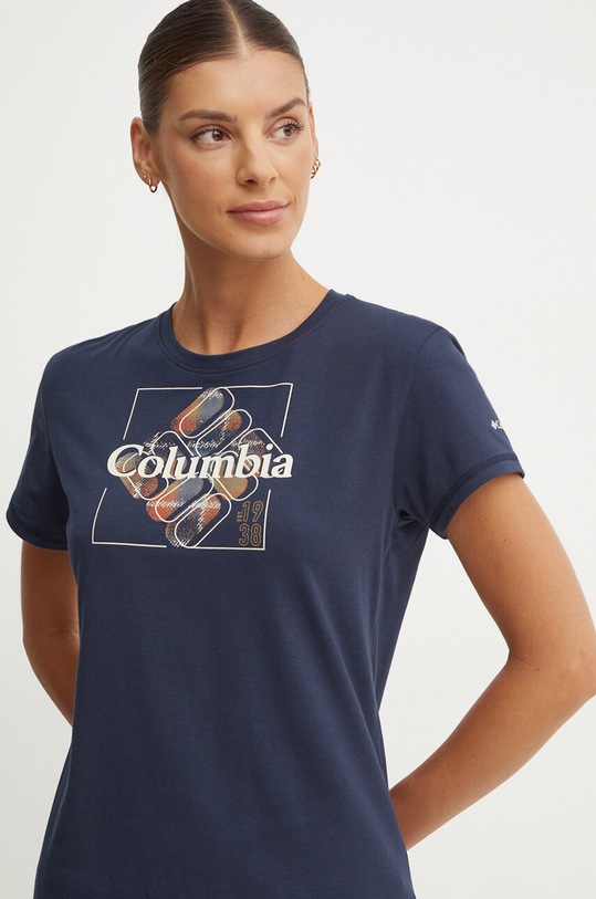 Спортивная футболка Columbia Sun Trek SS Graphic тёмно-синий 1931753.