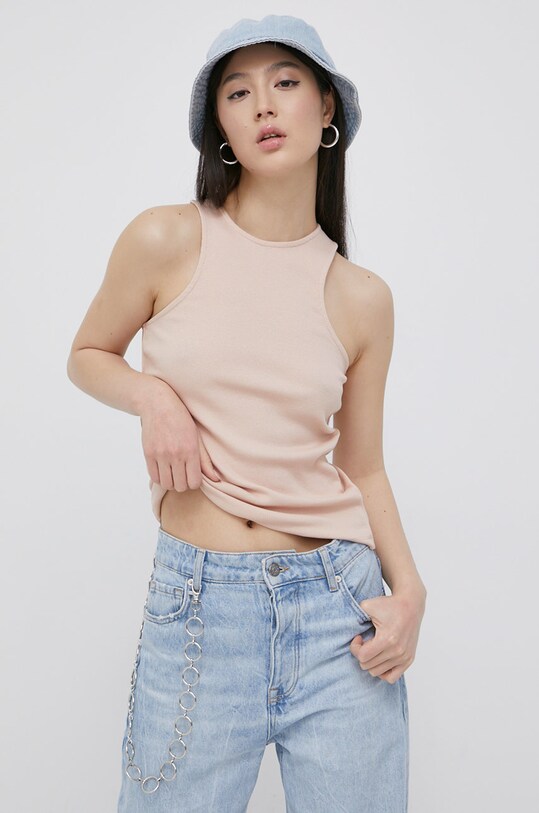 Top Pieces με ελαστάν ροζ 17124066.RoseDust