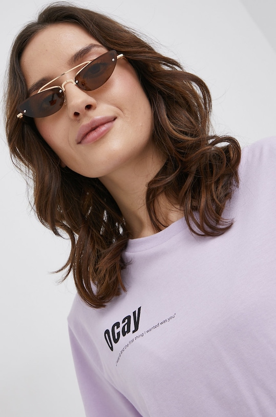 OCAY T-shirt bawełniany fioletowy 221210320521.521