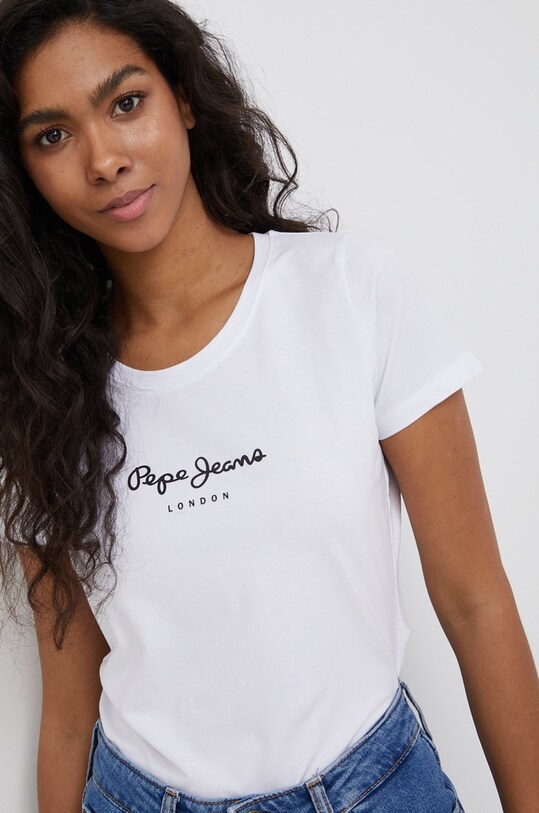 Tričko Pepe Jeans New Virginia Ss N biela PL505202.800