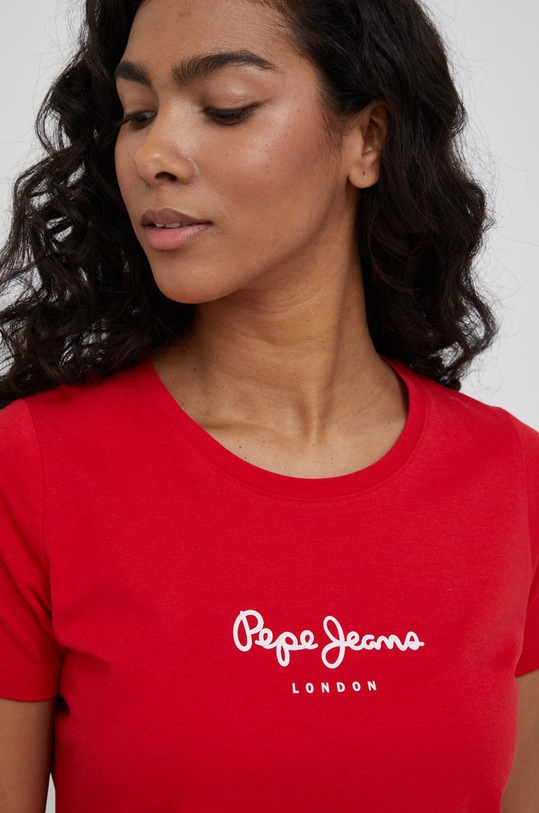 Tričko Pepe Jeans New Virginia Ss N červená PL505202.255
