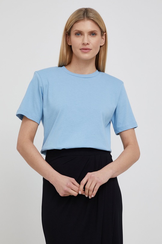 Gestuz - T-shirt bawełniany Jory bawełna niebieski 10904992