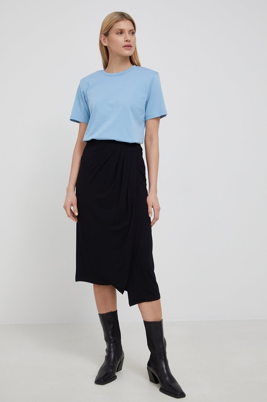 Odzież Gestuz - T-shirt bawełniany Jory 10904992 niebieski