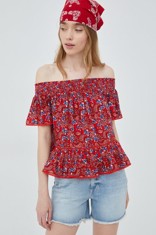 Блузка Superdry візерунок червоний W6011292A.6XA