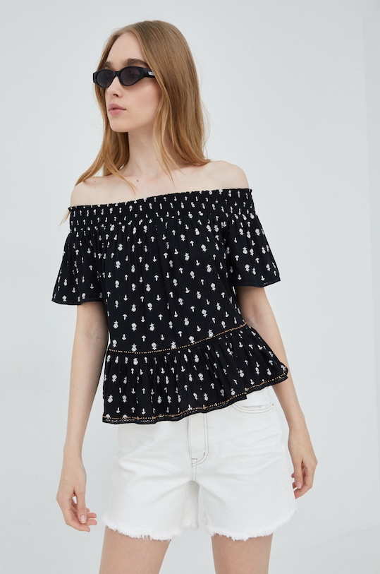 Superdry bluza cu modele negru W6011292A.M2S