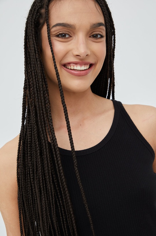 Superdry top bawełniany bawełna czarny W6011296A.02A