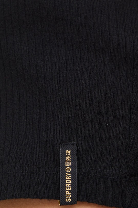 Superdry top bawełniany W6011296A.02A czarny